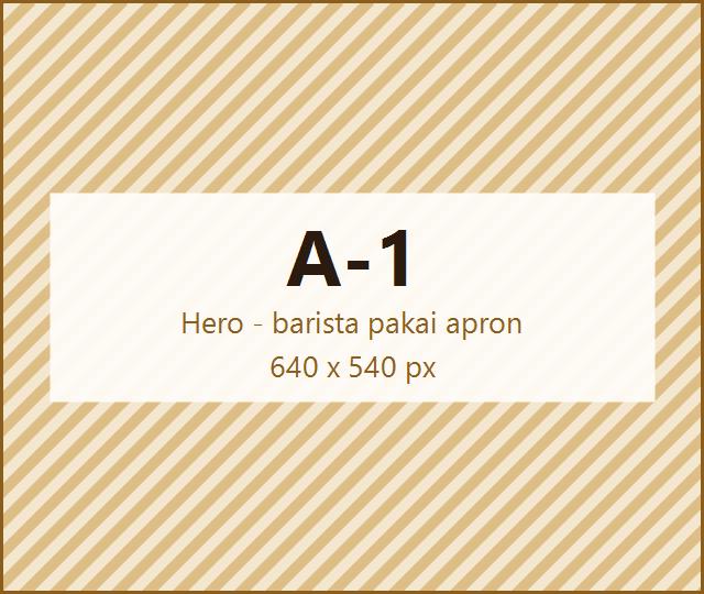 Barista dan crew cafe memakai apron custom Get Apron
