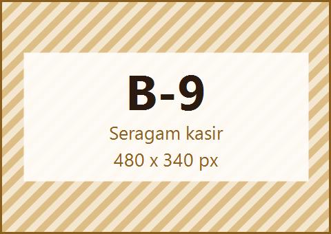 Seragam kasir dengan bordir nama