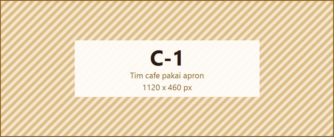 Tim satu cafe lengkap memakai apron custom Get Apron