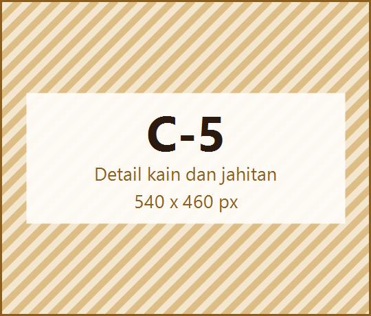 Detail kain dan jahitan tali apron