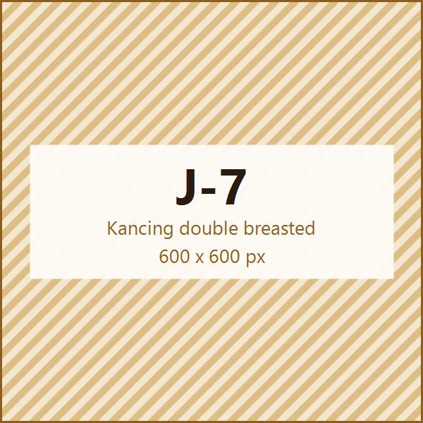 Detail barisan kancing double breasted chef jacket